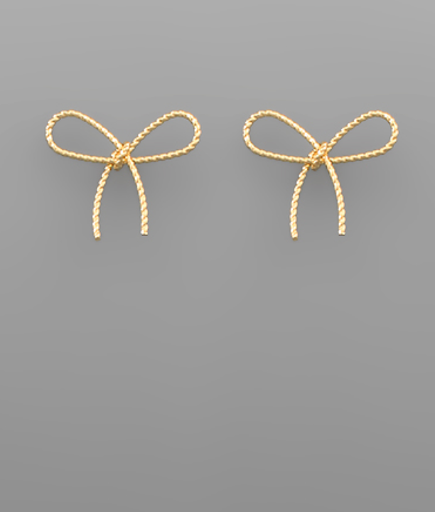 Textured Bow Earrings