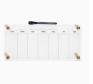 STORE: Gold & Clear Dry Erase Week Calendar