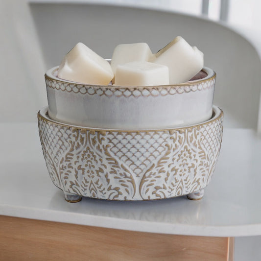 Vintage White 2 in 1 Warmer