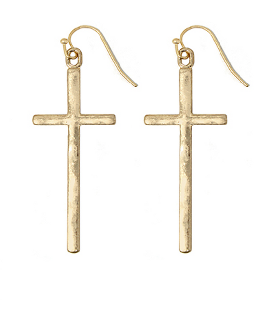 Cross Drop Earring