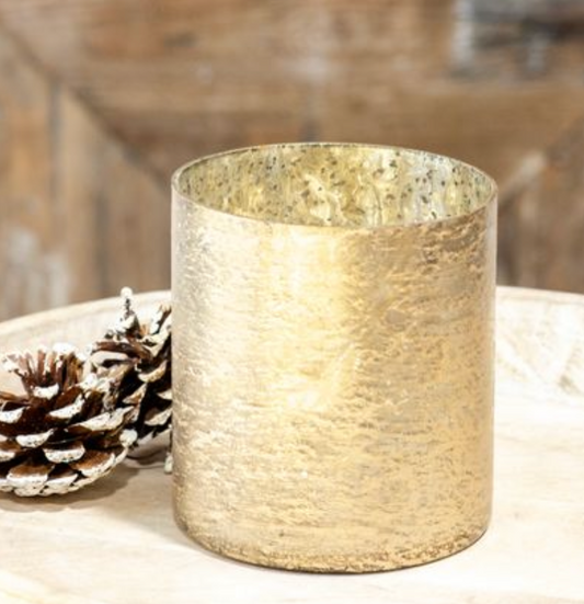 Gold Foil Hurricane Vases