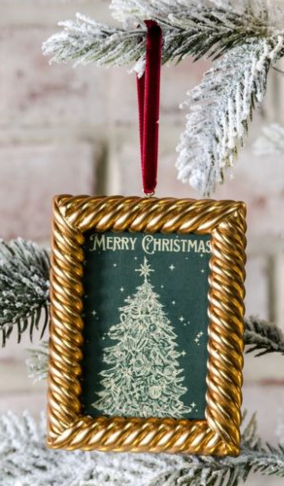 Square Gold Frame Ornament