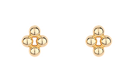 Four Ball Clover Stud Earrings