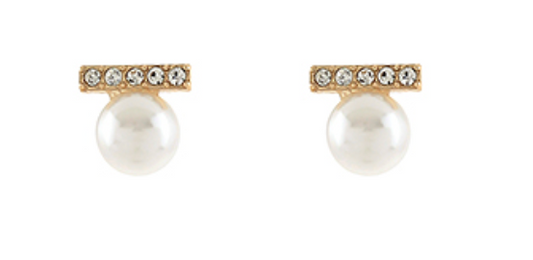 Pearl + Pavé Stud Earrings